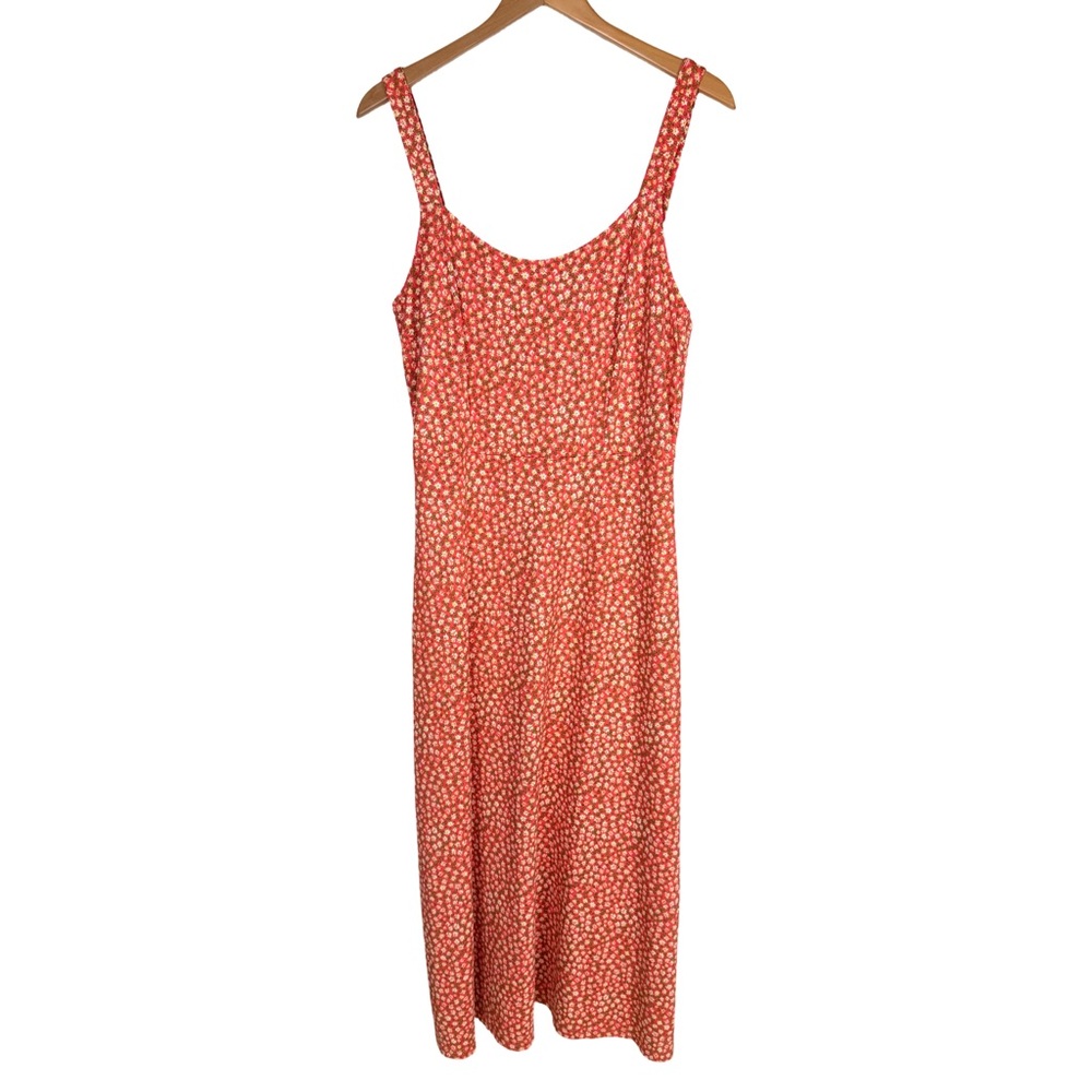 Free People Lorelai Printed Midi Sleeveless Dress Cottagecore Romantic EUC - Picture 2 of 9